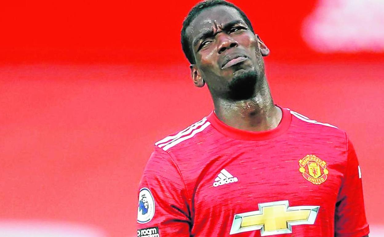 Paul Pogba, cariacontecido en la humillante derrota de la primera vuelta por 1-6 frente al Tottenham. 