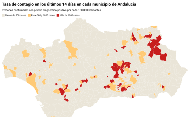 Medidas y restricciones en los 778 municipios de Andalucía desde el viernes: cierre perimetral, horarios y bares cerrados