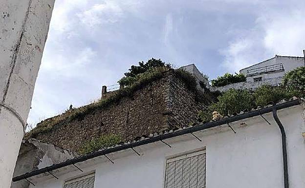 Parte de la muralla que está en peligro. 