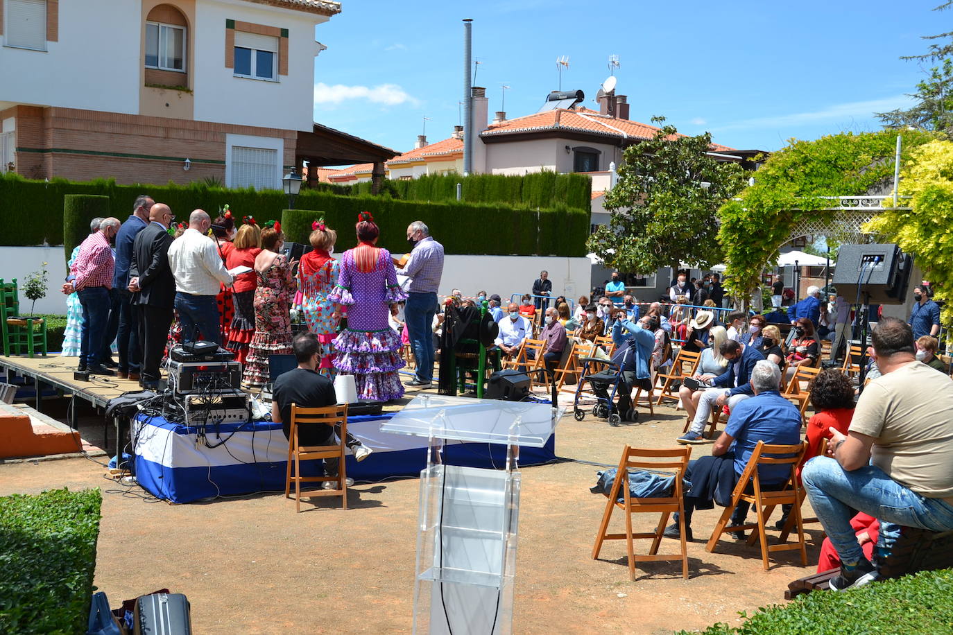 Acto de inauguración del monolito dedicado a la copla en Cájar