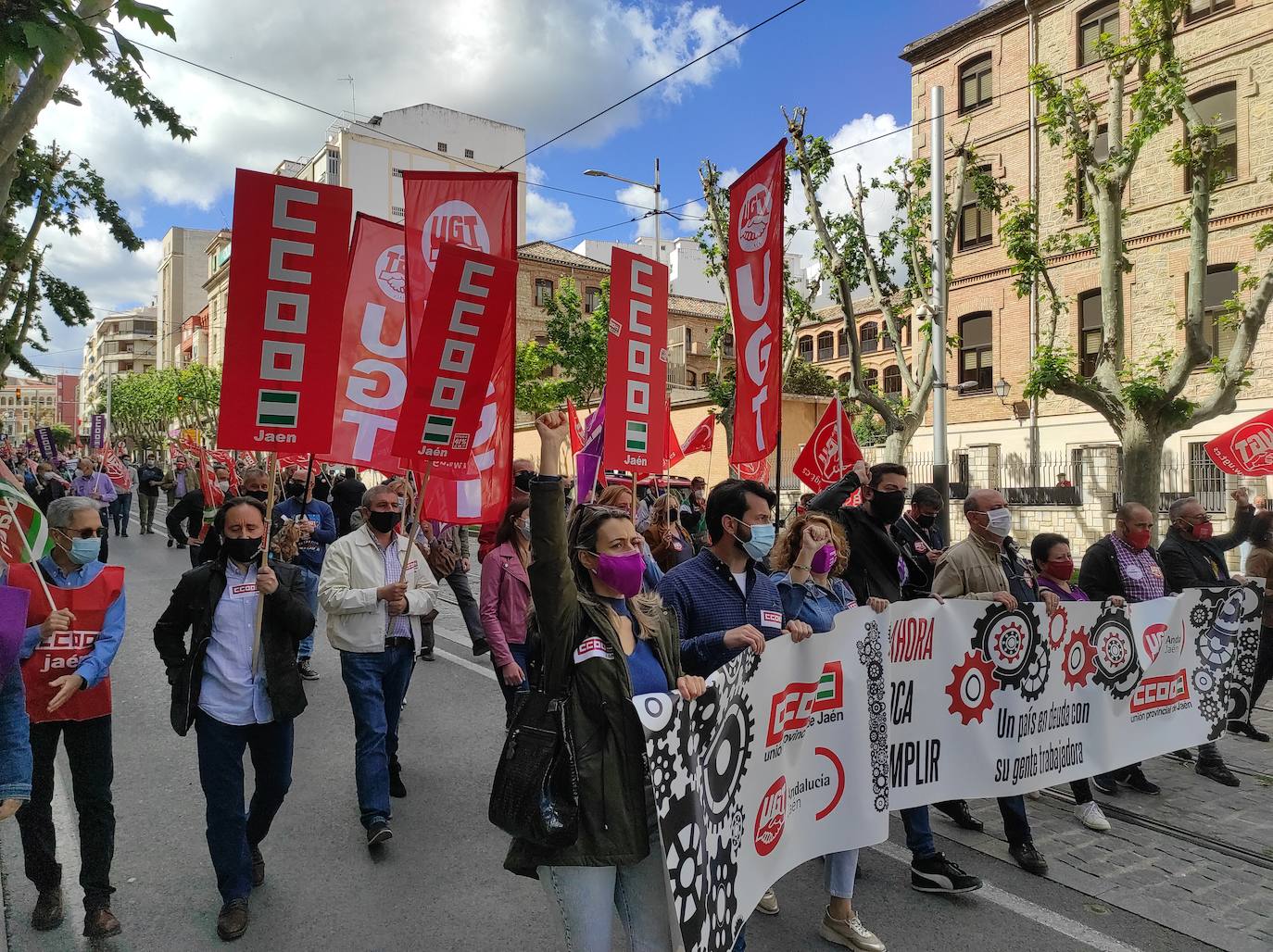 Manifestación en Jaén capital por el Día del Trabajo