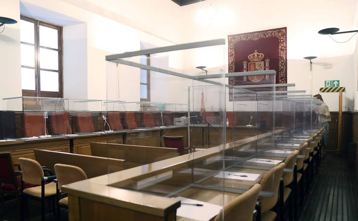 Sala de vistas de la Audiencia de Granada, donde se celebró el juicio hace unas semanas. 