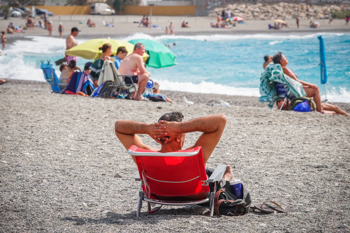 Imagen de la playa de Motril el pasado verano. 