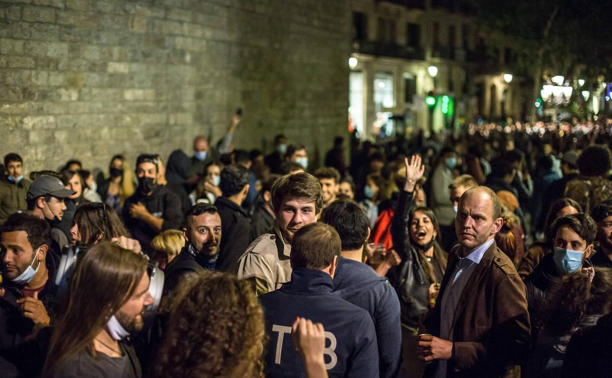 Aglomeraciones en Barcelona el pasado viernes.