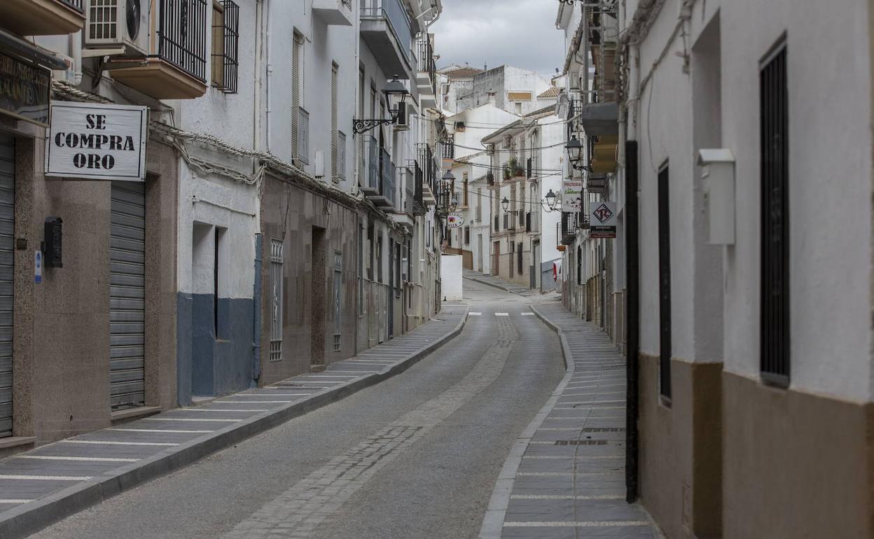 Una vía del municipio montefrieño, cuya tasa de contagios ya ha bajado de forma considerable. 