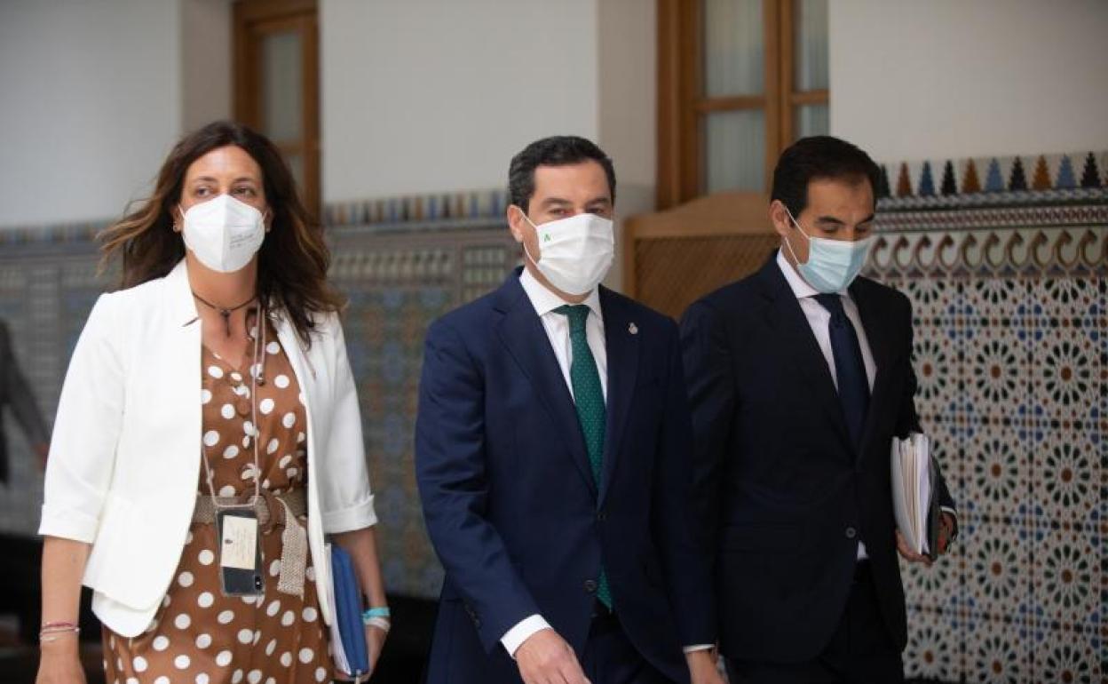 Juanma Moreno este jueves en el Parlamento andaluz. 