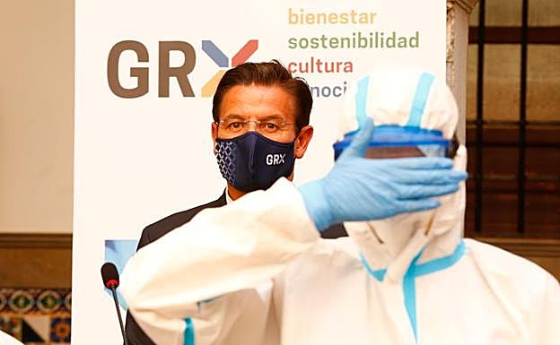 Salvador en el día de hoy durante un acto en el Ayuntamiento.