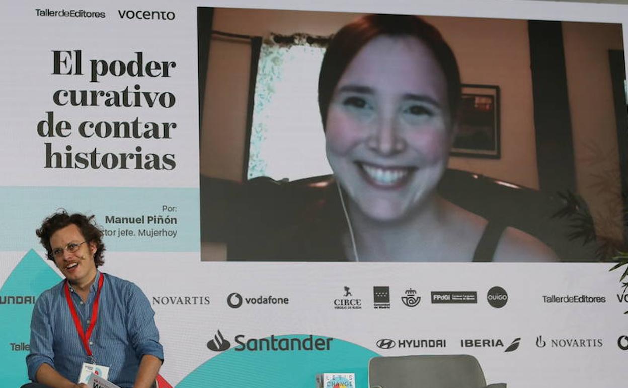 Dylan Farrow, durante su intervención en el Santander WomenNOW. 