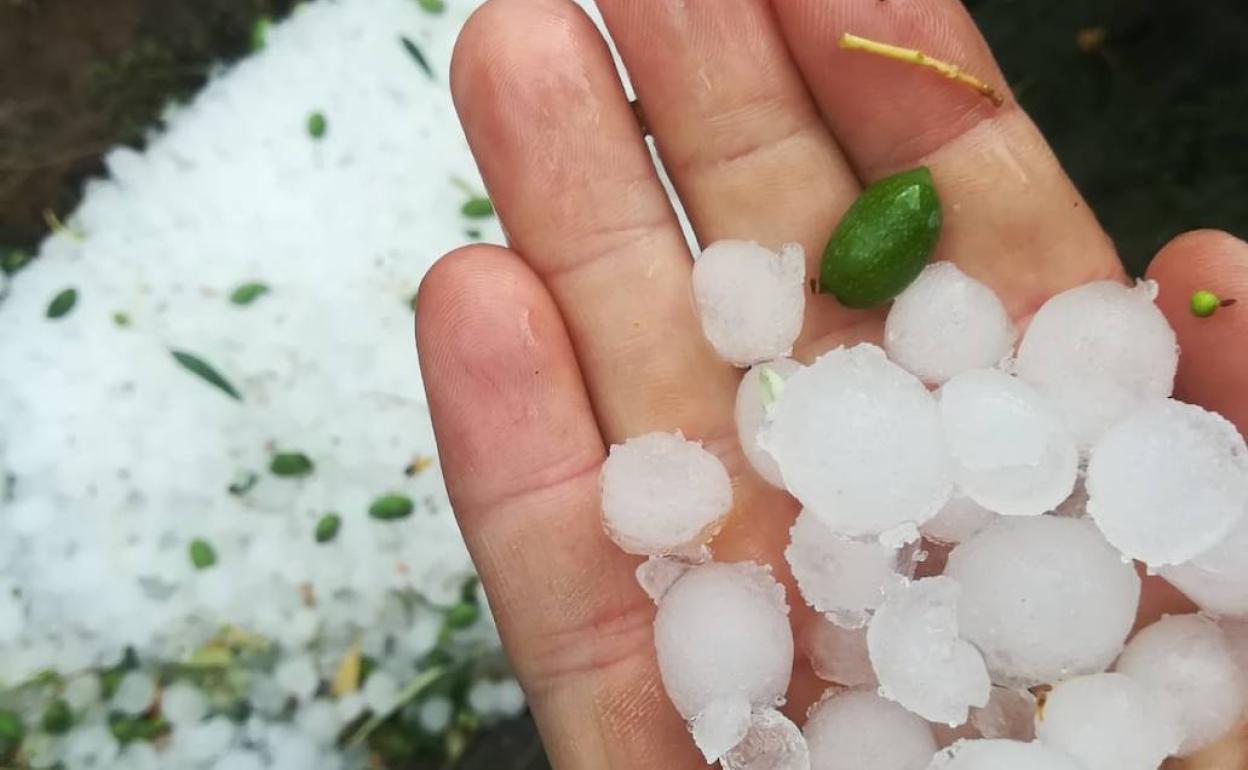 Granizo en Alcaudete. 
