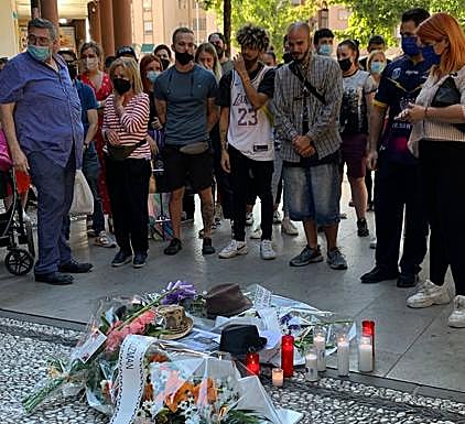 Homenaje a Iván unos días después de su fallecimiento.