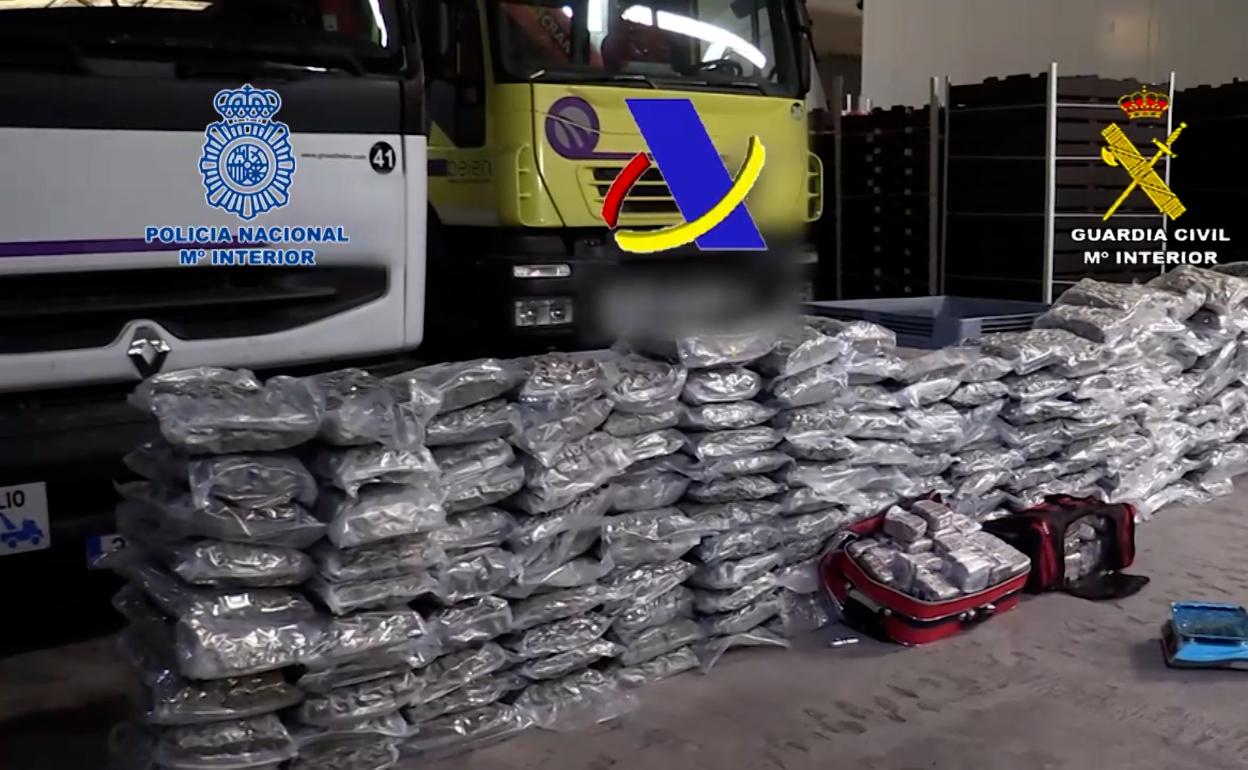 Las 12 toneladas de hachís intervenidas 