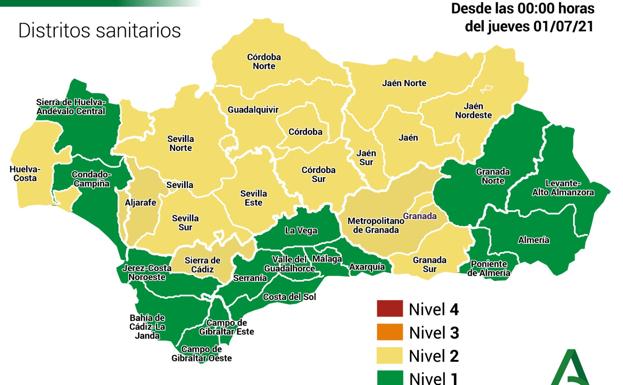 Consulta el nivel de alerta y las restricciones de cada municipio de Andalucía los próximos siete días