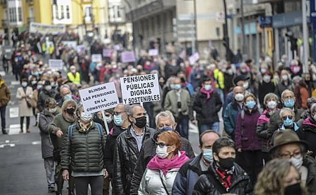 Imagen de archivo de una manifestación de jubilados en Vitoria