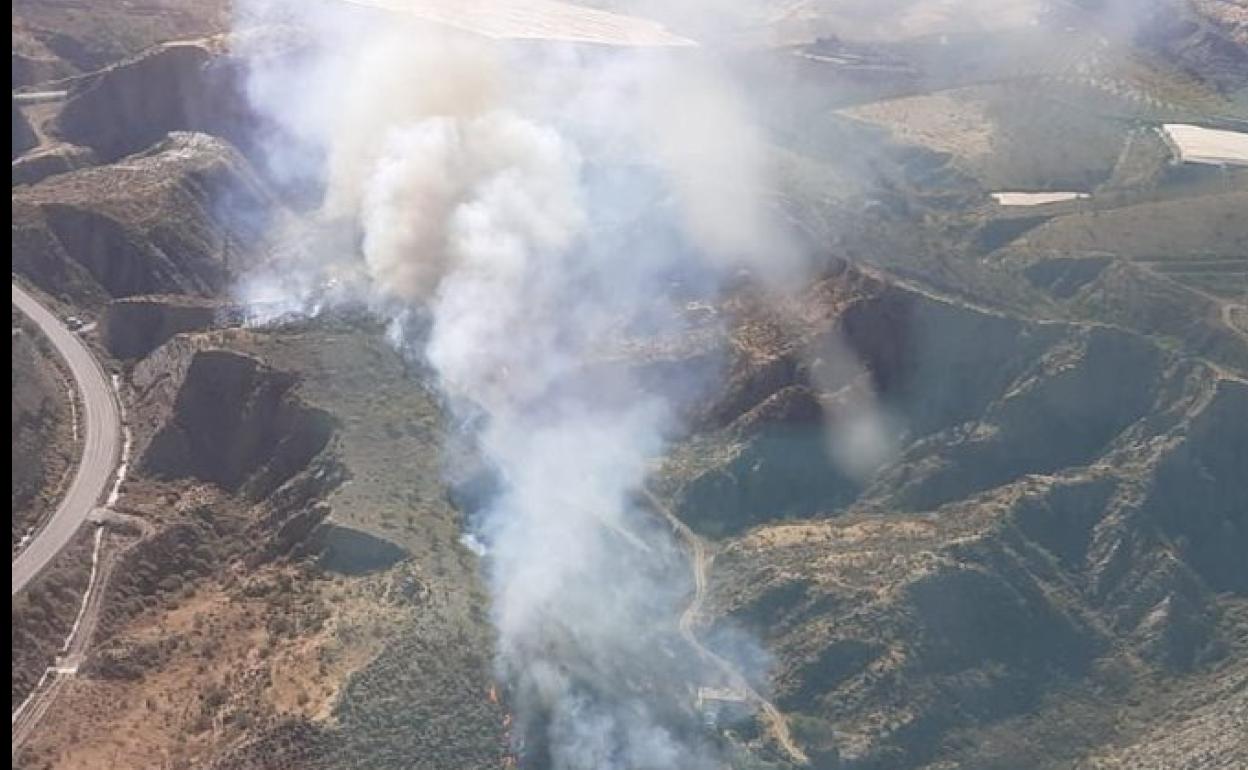 Zona donde se concentra el fuego.