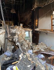 Imagen secundaria 2 - Estado del local tras el incendio.