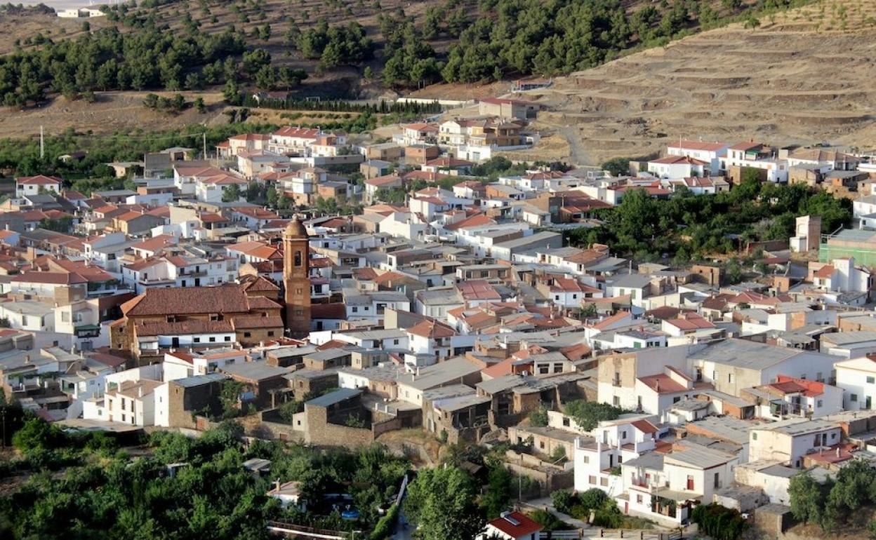 Vista de Aldeire, municipio de 630 habitantes. 