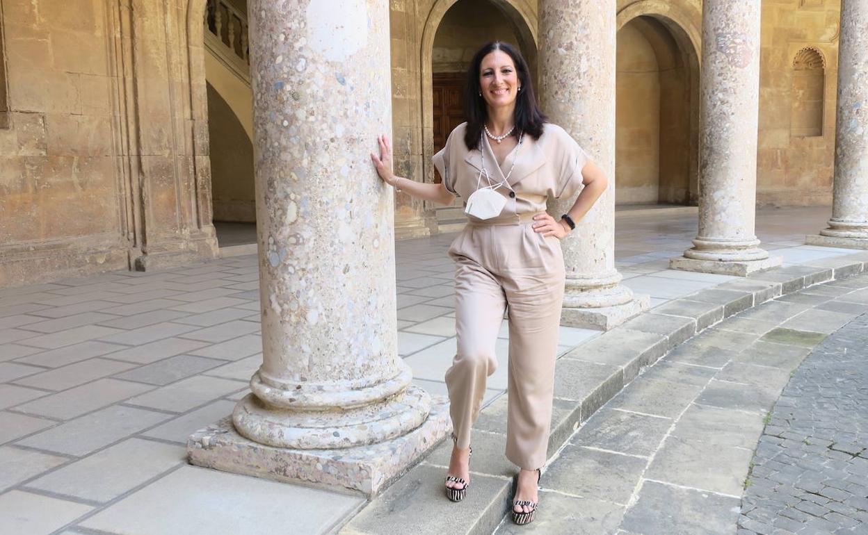 Úrsula López, en el Palacio de Carlos V.