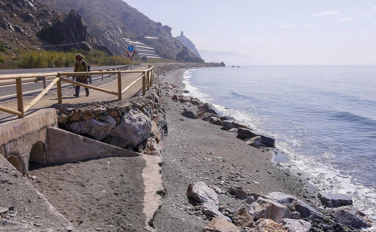 Vista de playa Castillo de Baños.