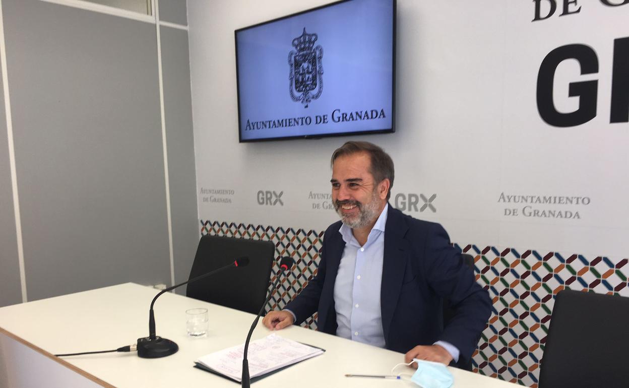 El portavoz del gobierno, Jacobo Calvo, este lunes. 