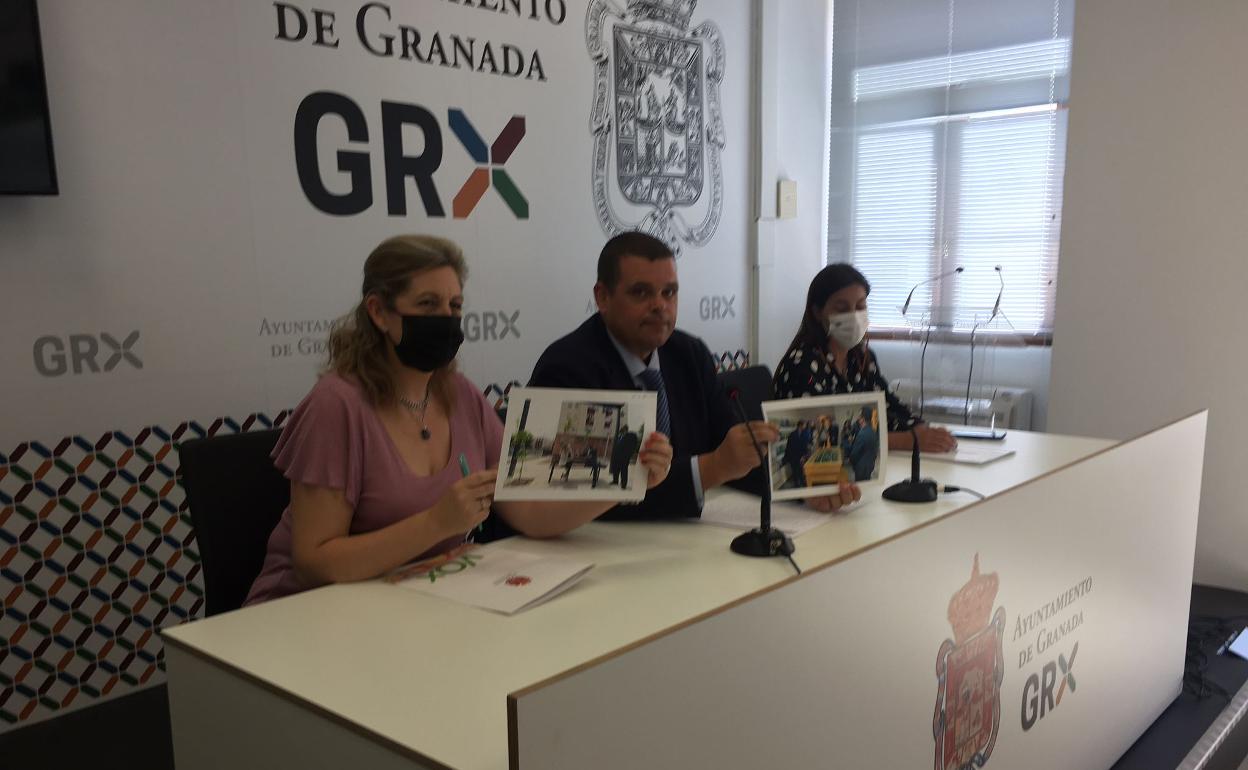 Rueda de prensa de Vox este lunes. 