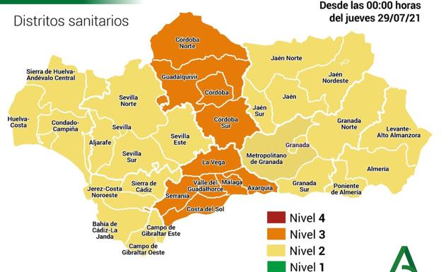 Consulta el nivel de alerta y las restricciones de cada municipio de Andalucía durante siete días