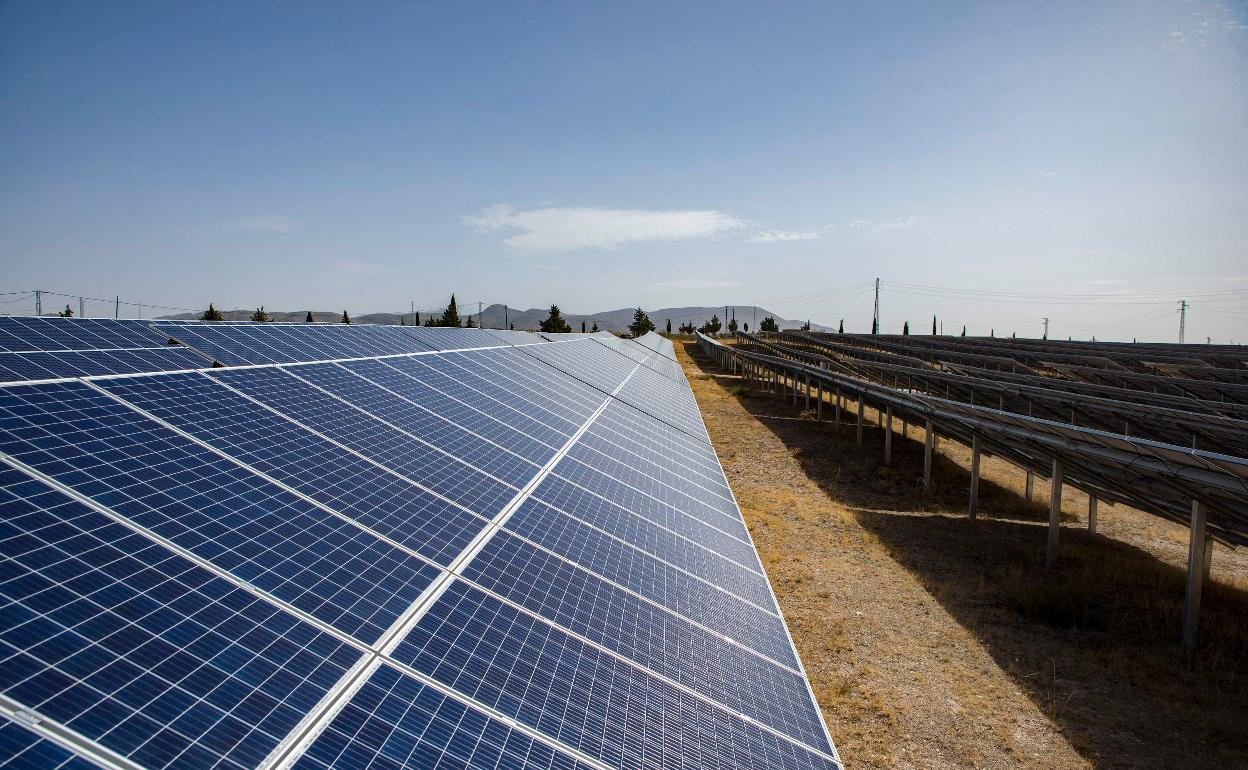 Placas solares en una planta de Guadix.