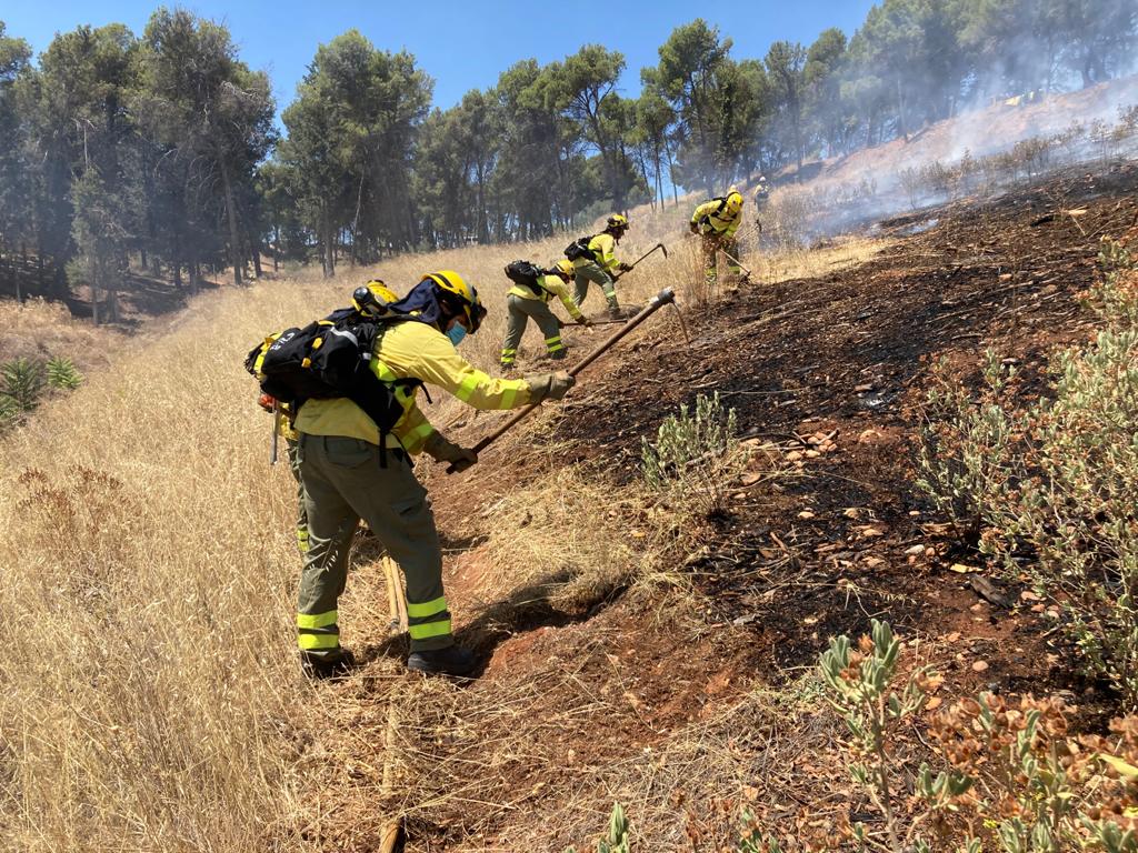 Las imágenes del incendio declarado este sábado en el popular enclave de la ciudad granadina