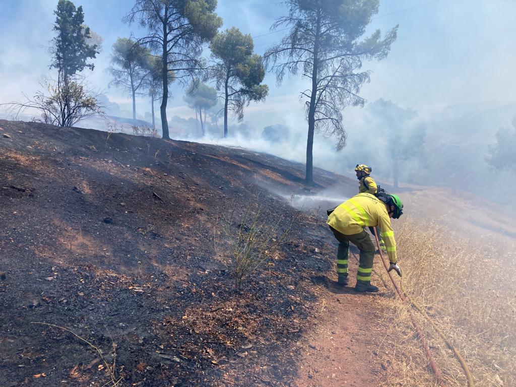 Las imágenes del incendio declarado este sábado en el popular enclave de la ciudad granadina