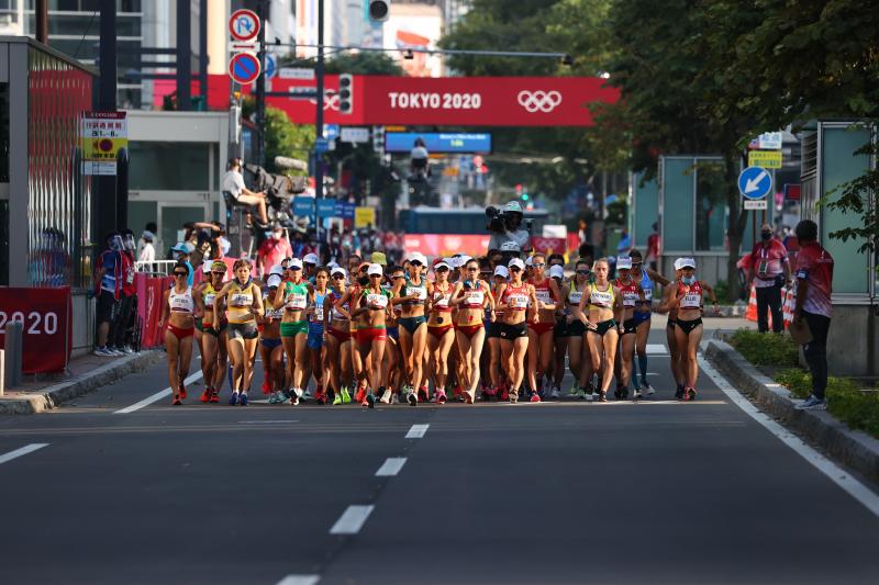 La granadina compitiendo en la prueba de los 20 kilómetros marcha de los Juegos Olímpicos