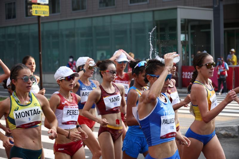 La granadina compitiendo en la prueba de los 20 kilómetros marcha de los Juegos Olímpicos