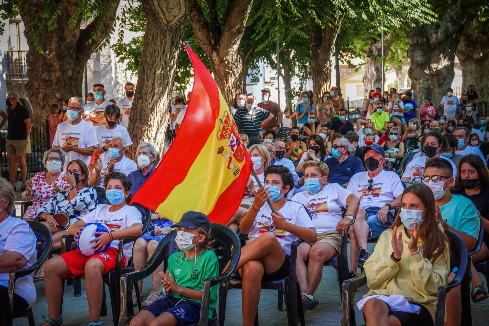 El pueblo natal de la marchadora, orgulloso de su paisana