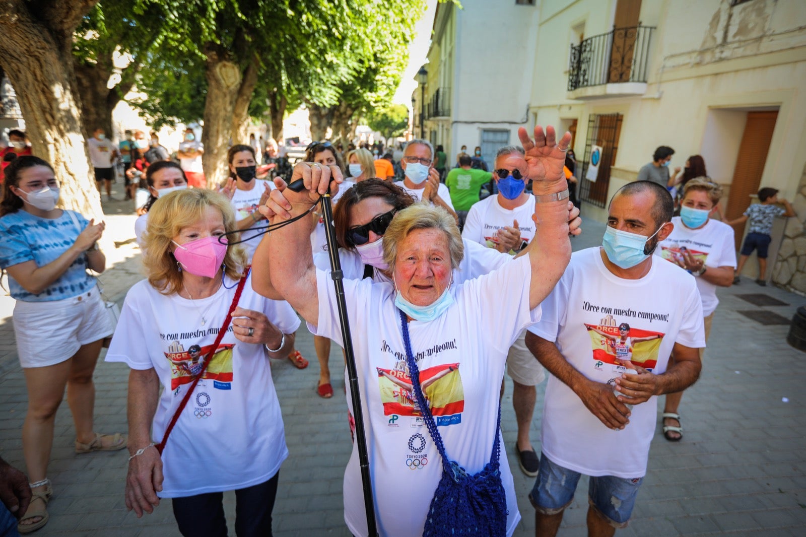 El pueblo natal de la marchadora, orgulloso de su paisana