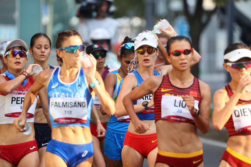 La granadina compitiendo en la prueba de los 20 kilómetros marcha de los Juegos Olímpicos