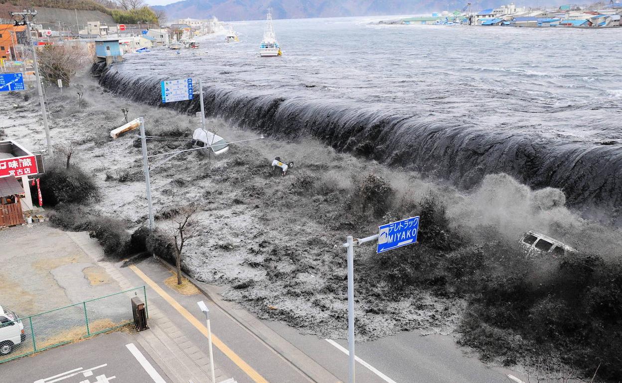 Tsunami en Japón en 2011.