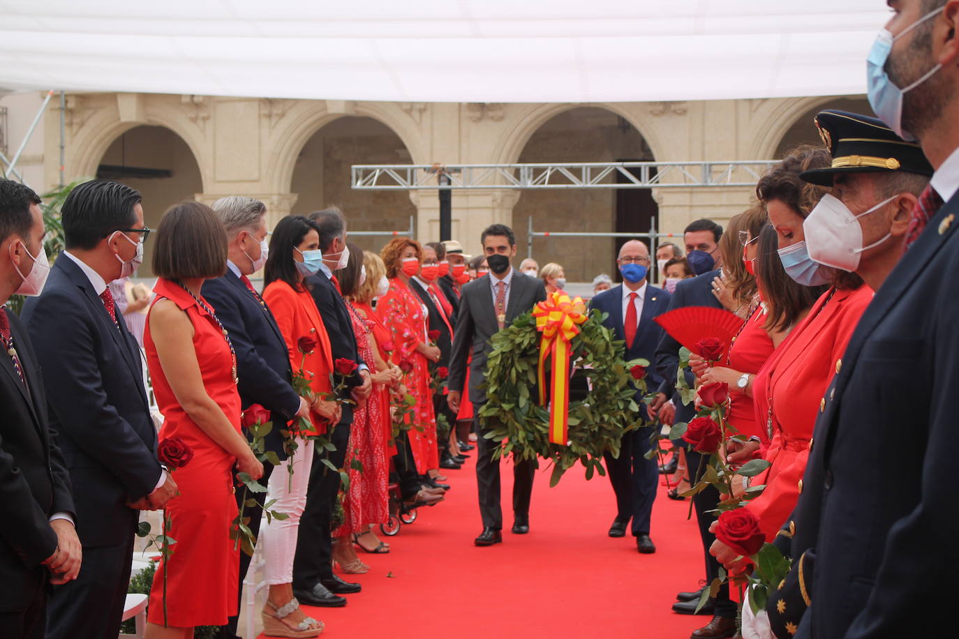Homaneje a los Mártires de la Libertad en la Plaza Vieja esta mañana.