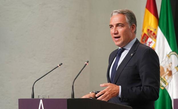 Elías Bendodo, en la rueda de prensa posterior al consejo de Gobierno.