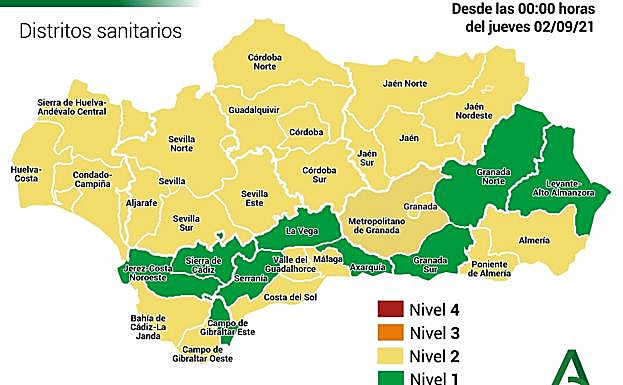 Consulta el nivel de alerta y las restricciones de cada municipio de Andalucía durante la próxima semana