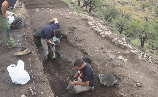 Detalel de la excavación. 