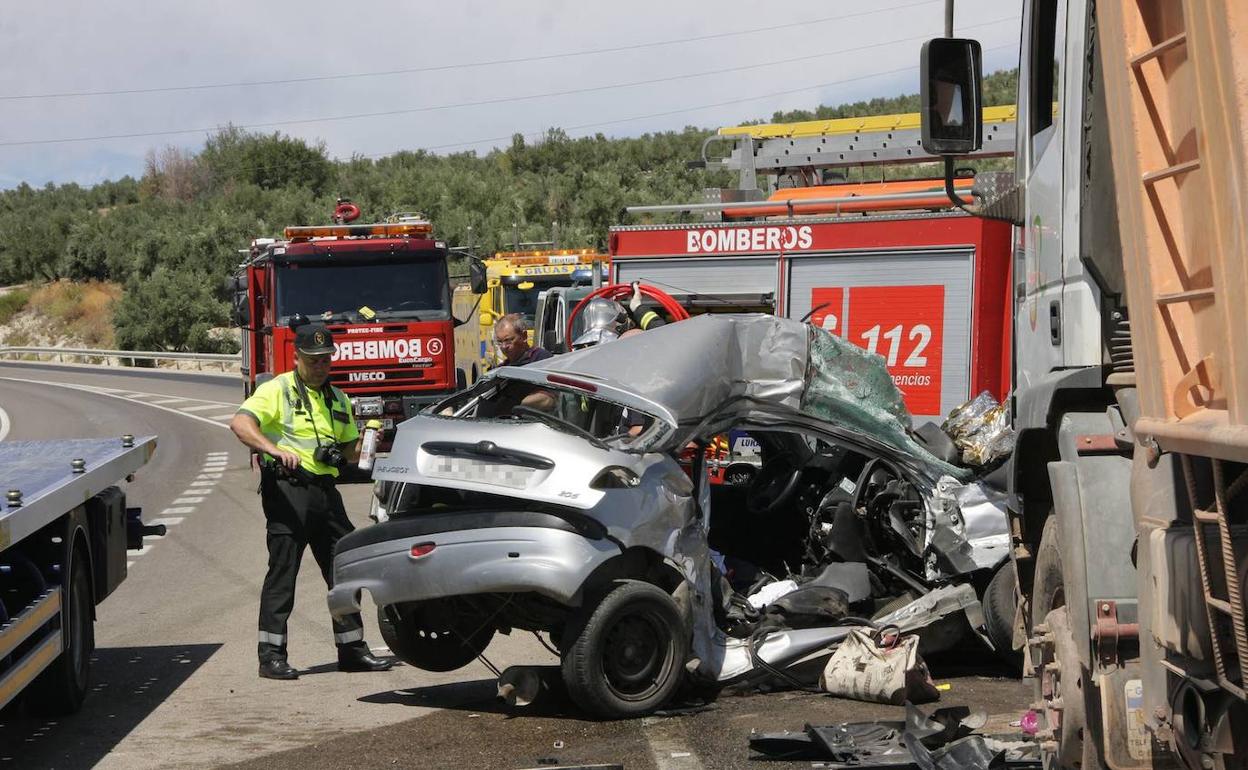 Accidente en las carreteras de la provincia en una imagen de archivo. 