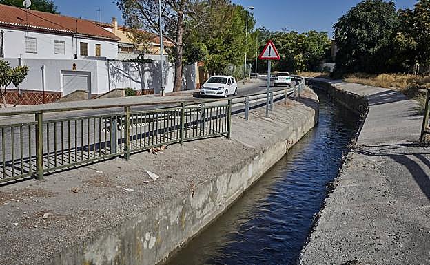 El cauce, en el barrio de Bobadilla.