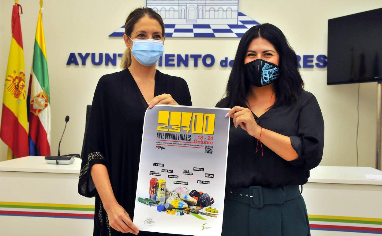 La concejal de Juventud, Mayte López, junto a Karina Cruz, de Rampa. 