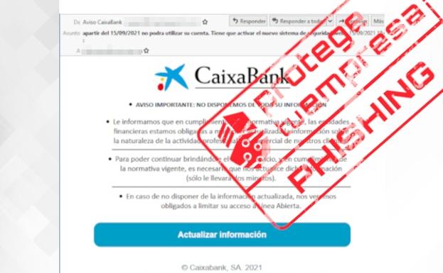 El mensaje fraudulento que suplanta a CaixaBank