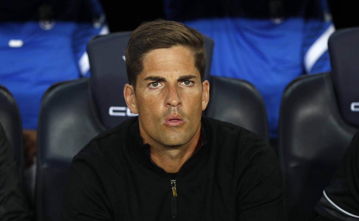 Robert Moreno, durante el partido. 