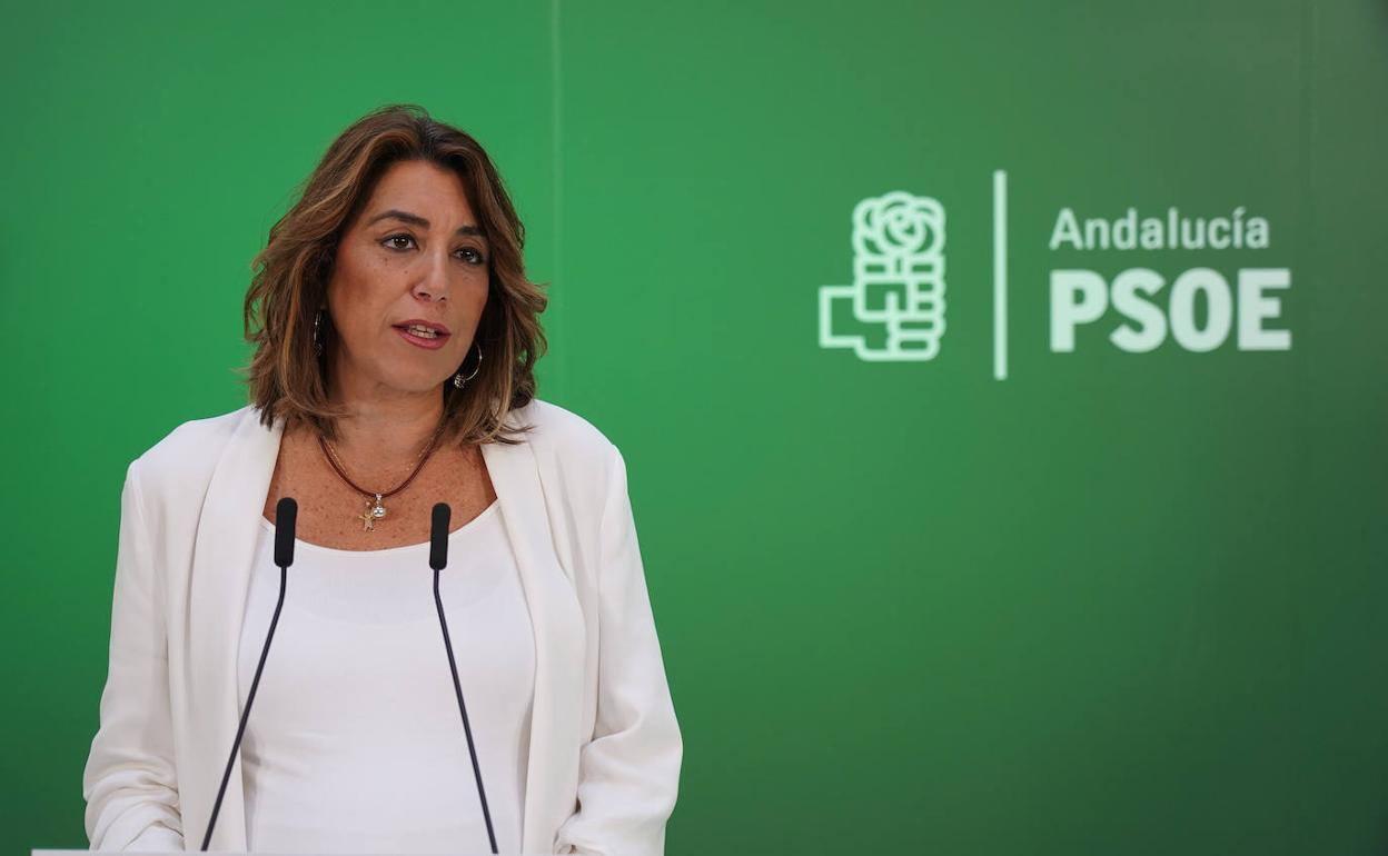 Susana Díaz renuncia al acta de parlamentaria andaluza tras la reunión mantenida con Espadas
