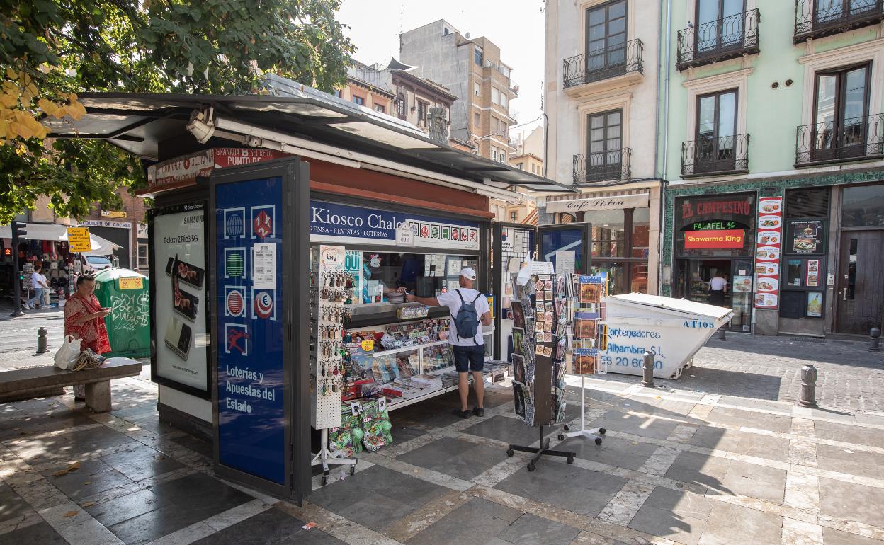 Kiosko de Plaza Nueva donde ocurrieron los hechos el pasado jueves. 