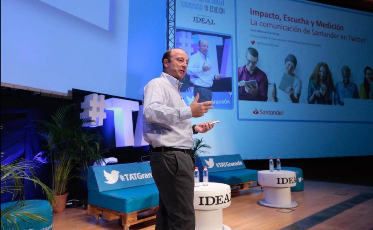 Juan Manuel Cendoya, durante su ponencia en #TATGranada21. 