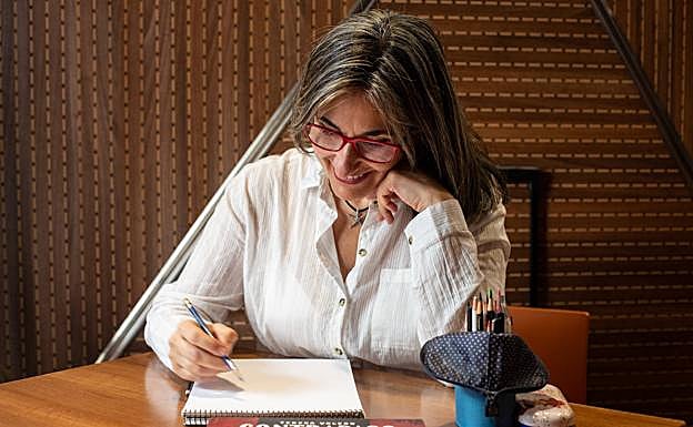 Valero, dibuja y charla. 