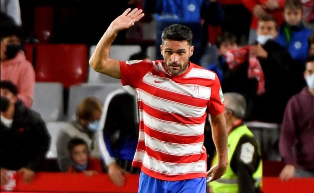 Molina celebra su gol en el descuento. 