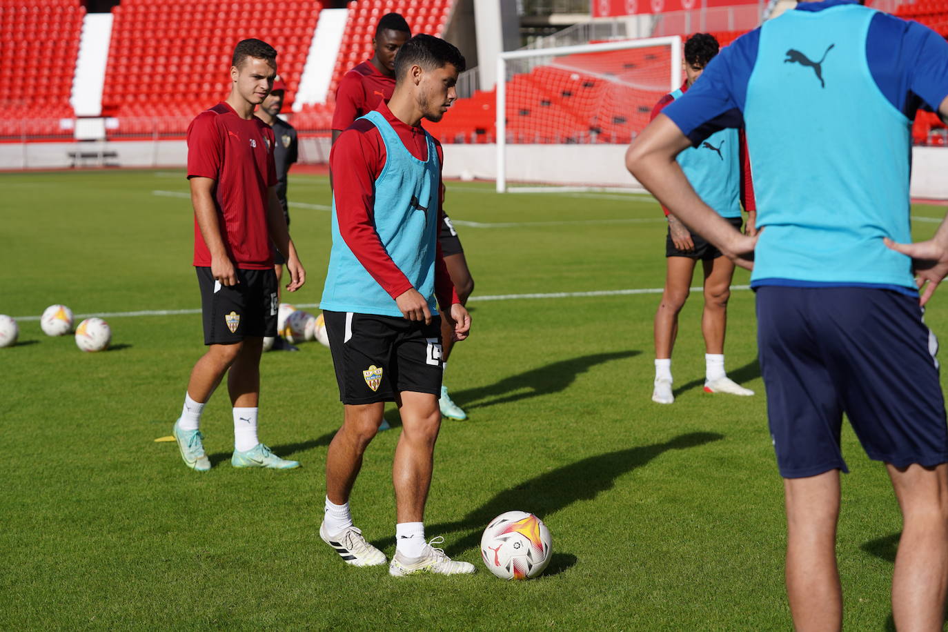 Lucas Robertone participó en la sesión de entrenamiento de ayer. 