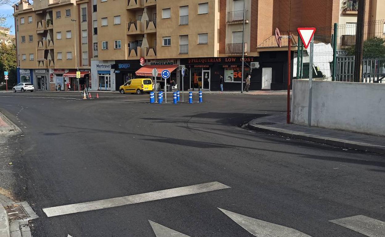 Imagen de la nueva rotonda de Ogíjares, todavía sin señalizar.